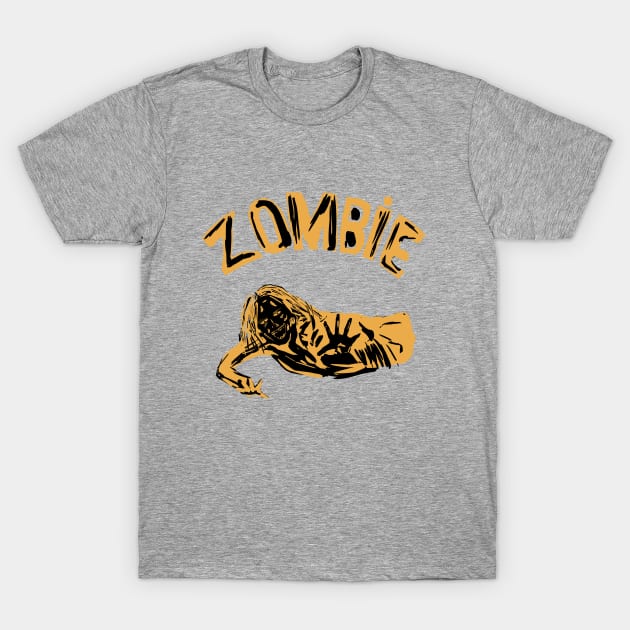 Zombie retro art T-Shirt by cypryanus